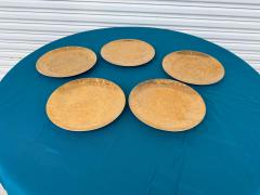 Piero Fornasetti 5 pcs of 1950s Piero Fornasetti Gilt Grande Antico Dinner Plates - 4519258