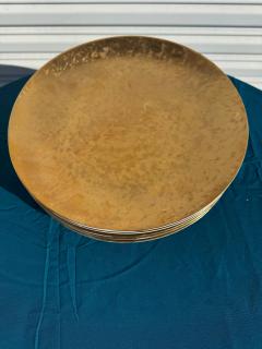 Piero Fornasetti 5 pcs of 1950s Piero Fornasetti Gilt Grande Antico Dinner Plates - 4519275