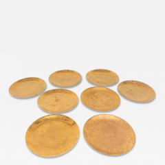 Piero Fornasetti 8 pcs of 1950s Piero Fornasetti Gilt Grande Antico Salad Anders - 4521958