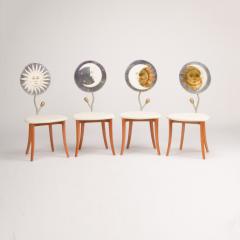 Piero Fornasetti A set of four chairs and table in the Fornasetti style circa 1985 - 1685372