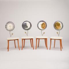 Piero Fornasetti A set of four chairs and table in the Fornasetti style circa 1985 - 1685374