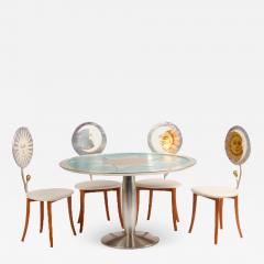 Piero Fornasetti A set of four chairs and table in the Fornasetti style circa 1985 - 1685613