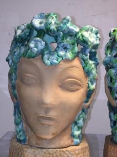 Piero Fornasetti ART DECO SPRING NYMPH GLAZED TERRACOTTA LAMPS - 3348528