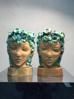 Piero Fornasetti ART DECO SPRING NYMPH GLAZED TERRACOTTA LAMPS - 3348529