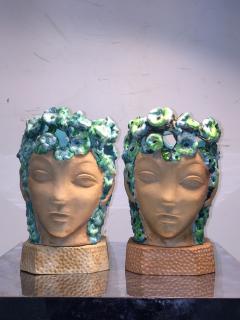 Piero Fornasetti ART DECO SPRING NYMPH GLAZED TERRACOTTA LAMPS - 3348531