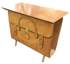 Piero Fornasetti Briefcase Themed Magazine Stand by Piero Fornasetti - 1091972