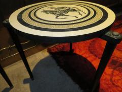 Piero Fornasetti Charming Set of 3 Piero Fornasetti Style Stack Nesting Table Mid Century Modern - 1454175