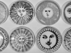 Piero Fornasetti Complete Set of Eight Soli e Lune Drinks Coasters by Fornasetti Italy - 1401490