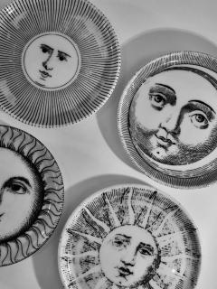 Piero Fornasetti Complete Set of Eight Soli e Lune Drinks Coasters by Fornasetti Italy - 1401494