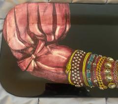 Piero Fornasetti FANCY JEWEL DRESSED ARM WITH GLASS OF WINE LITHOGRAPHED TRAY BY PIERO FORNASETTI - 2573563