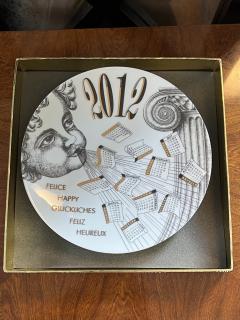 Piero Fornasetti FORNASETTI HAPPY NEW YEAR 2012 CERAMIC PLATE - 3904787