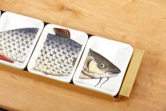 Piero Fornasetti Fornasetti Fish Bowls on a Brass Tray - 2904425