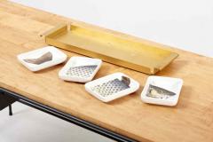 Piero Fornasetti Fornasetti Fish Bowls on a Brass Tray - 2904429