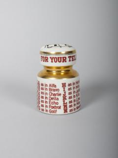 Piero Fornasetti Fornasetti paper weight with NATO phonetic alphabet with pen rest - 3964058