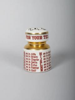 Piero Fornasetti Fornasetti paper weight with NATO phonetic alphabet with pen rest - 3984578