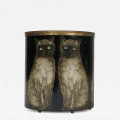 Piero Fornasetti Fornasetti waste basket bin Siamese cats - 3953591