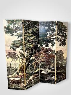 Piero Fornasetti Four Panel Folding Screen by Piero Fornasetti - 3121575