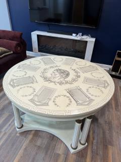 Piero Fornasetti ITALIAN LITHOGRAPHED NEOCLASSICAL DINING TABLE IN THE MANNER OF PIERO FORNASETTI - 4318124