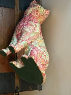 Piero Fornasetti MID CENTURY FLORAL PAISLEY DECOUPAGE CERAMIC CAT IN THE MANNER OF FORNASETTI - 4329834