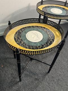 Piero Fornasetti MID CENTURY HAND PAINTED BUTLER TRAYS IN THE MANNER OF PIERO FORNASETTI - 4318459