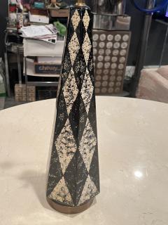 Piero Fornasetti MID CENTURY PAIR OF HARLEQUIN PATTERN OBELISK LAMPS IN THE MANNER OF FORNASETTI - 2811559