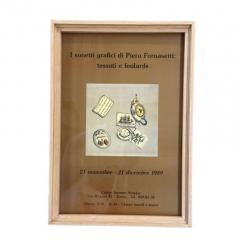 Piero Fornasetti Mid Century Modern Piero Fornasetti Exhibition Poster Decorative Art Framed - 3389449
