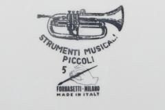 Piero Fornasetti Pair of Italian Fornasetti Musical Instrument Themed Plates - 2630021