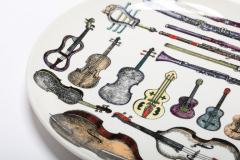 Piero Fornasetti Pair of Italian Fornasetti Musical Instrument Themed Plates - 2630022