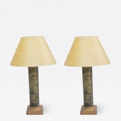 Piero Fornasetti Pair of Italian Mid Century Modern Table Lamps in the Style of Piero Fornasetti - 1812853