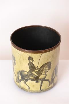 Piero Fornasetti Piero Fornasetti Cavalieri Waste Paper Basket c 1950 - 1146808
