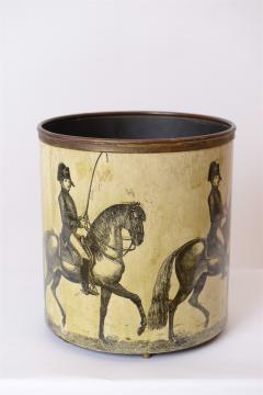 Piero Fornasetti Piero Fornasetti Cavalieri Waste Paper Basket c 1950 - 1146810