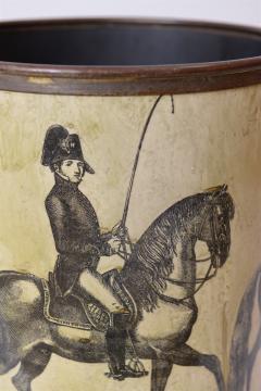 Piero Fornasetti Piero Fornasetti Cavalieri Waste Paper Basket c 1950 - 1146816