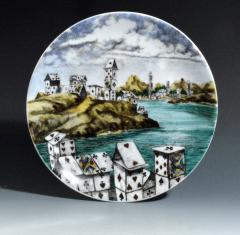 Piero Fornasetti Piero Fornasetti Citta di Carte City of Cards Plates in Complete Set of 12 - 2564593