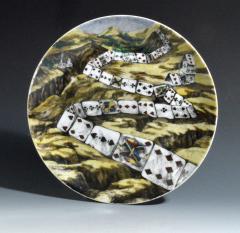 Piero Fornasetti Piero Fornasetti Citta di Carte City of Cards Plates in Complete Set of 12 - 2564599