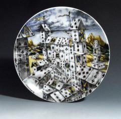 Piero Fornasetti Piero Fornasetti Citta di Carte City of Cards Plates in Complete Set of 12 - 2564600