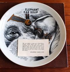 Piero Fornasetti Piero Fornasetti Fleming Joffe Porcelain Plate Elephant Ear Soup - 2527697