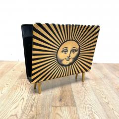 Piero Fornasetti Piero Fornasetti Mid Century Modern Magazine Rack Lacquer Metal Italy 1960s - 3461042