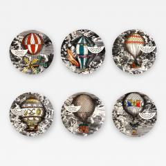 Piero Fornasetti Piero Fornasetti Mongolfiere Plates Italy 1955 - 2086966