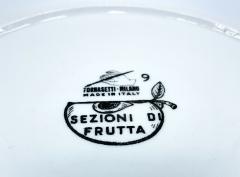 Piero Fornasetti Piero Fornasetti Pair of Sezioni Di Frutta Eggplant Apple Plates Nos 6 7  - 1614327