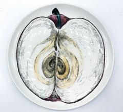 Piero Fornasetti Piero Fornasetti Pair of Sezioni Di Frutta Eggplant Apple Plates Nos 6 7  - 1614328