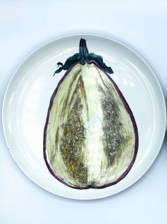 Piero Fornasetti Piero Fornasetti Pair of Sezioni Di Frutta Eggplant Apple Plates Nos 6 7  - 1614329