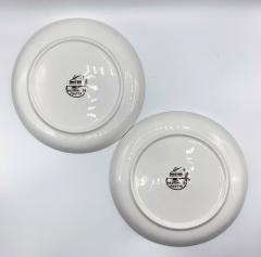 Piero Fornasetti Piero Fornasetti Pair of Sezioni Di Frutta Eggplant Apple Plates Nos 6 7  - 1614333