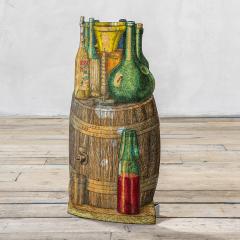Piero Fornasetti Piero Fornasetti Umbrella Stand Theme Bottles Wine in Printed Metal - 2631680
