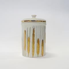 Piero Fornasetti Piero Fornasetti Wheat Spikes Large Ceramic Jar Italy 1960s - 2979322