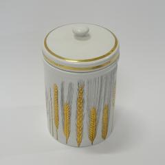 Piero Fornasetti Piero Fornasetti Wheat Spikes Large Ceramic Jar Italy 1960s - 2979324