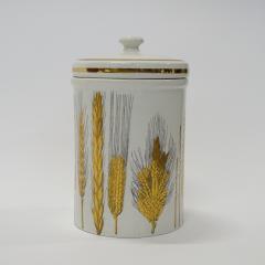 Piero Fornasetti Piero Fornasetti Wheat Spikes Large Ceramic Jar Italy 1960s - 2979326