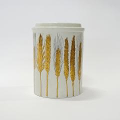 Piero Fornasetti Piero Fornasetti Wheat Spikes Large Ceramic Jar Italy 1960s - 2979328