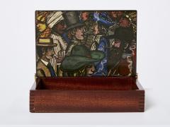 Piero Fornasetti Piero Fornasetti mahogany painted wood box 1950 - 2961089