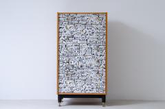 Piero Fornasetti Piero Fornasetti small cabinet with drawers with front decorated - 2232338