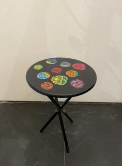 Piero Fornasetti Piero Fornasetti tripod table with flower motif - 3546040